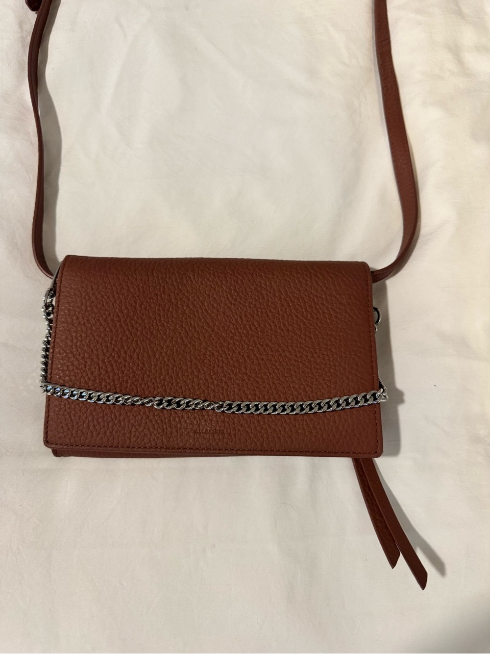 All Saints Rust Brown Crossbody Purse